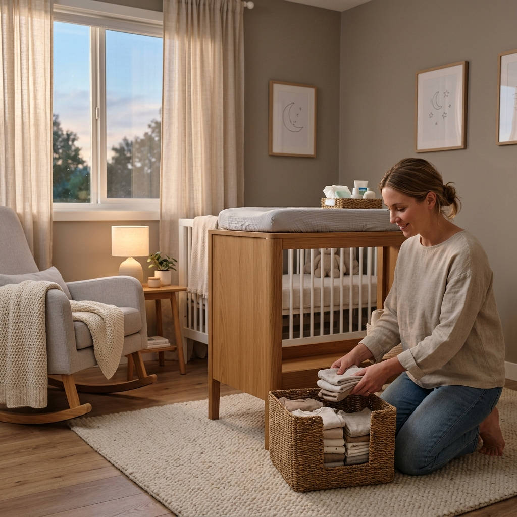 Baby room organisation tips for a calm & functional space in 2024.