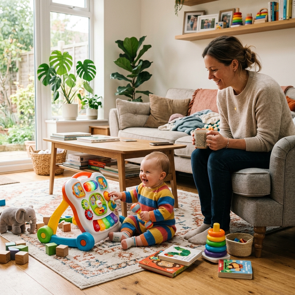 Baby activity centre UK 2024 review - colourful play station for babies.