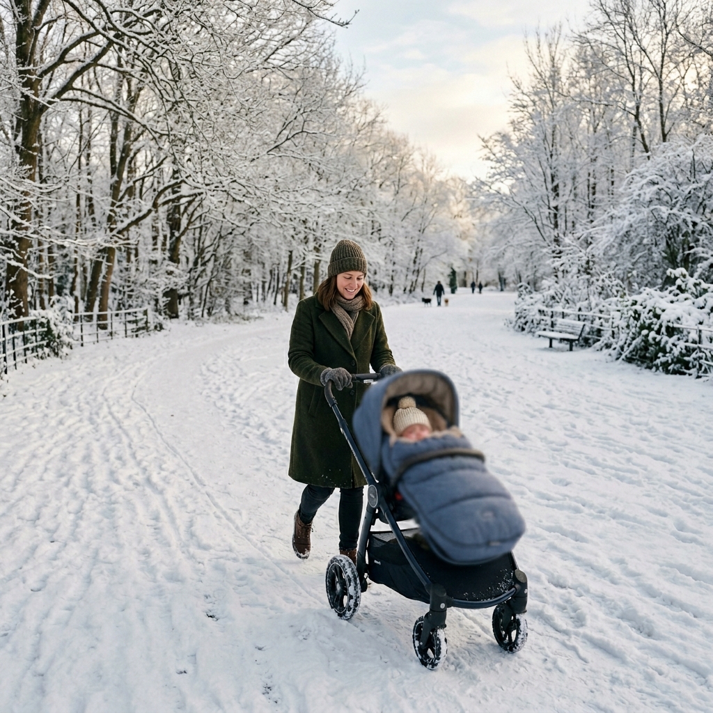 Pushchair footmuff UK review 2024 - keeping baby warm & cosy this winter.