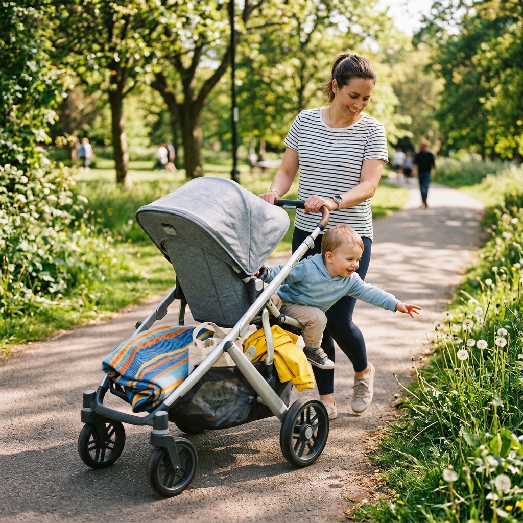Pushchair storage basket size guide – find the perfect capacity for your needs.